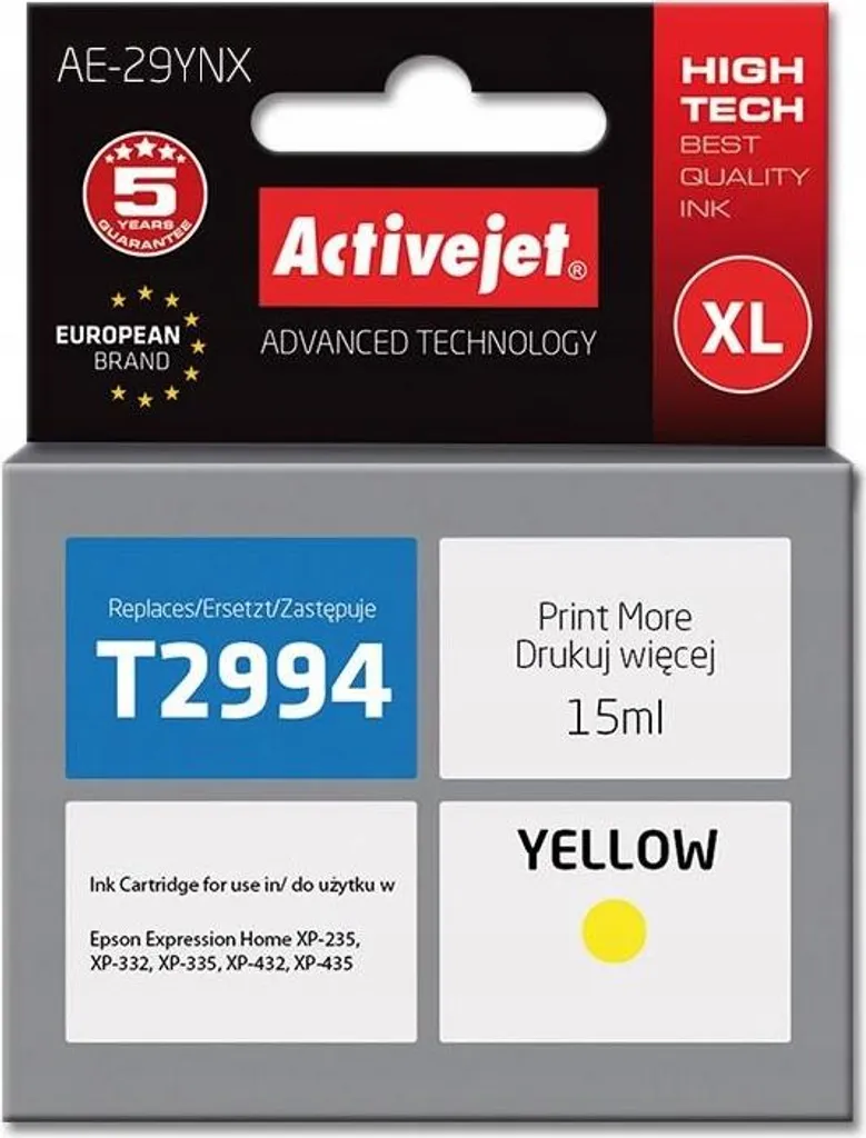 Cartouche jet d'encre jaune 15ml pour imprimantes Epson série Expression