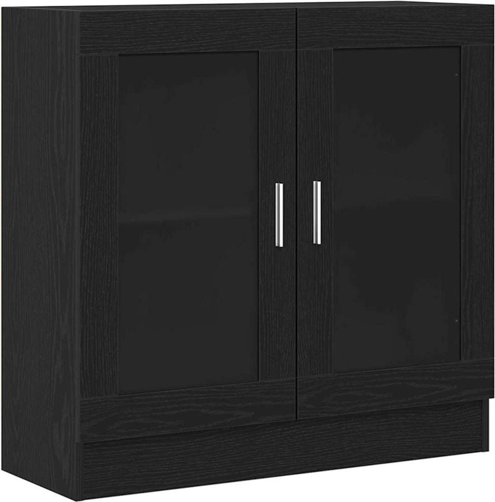Bücherregal Schwarz Eichen-Optik 82,5 x 30,5 x 80 cm