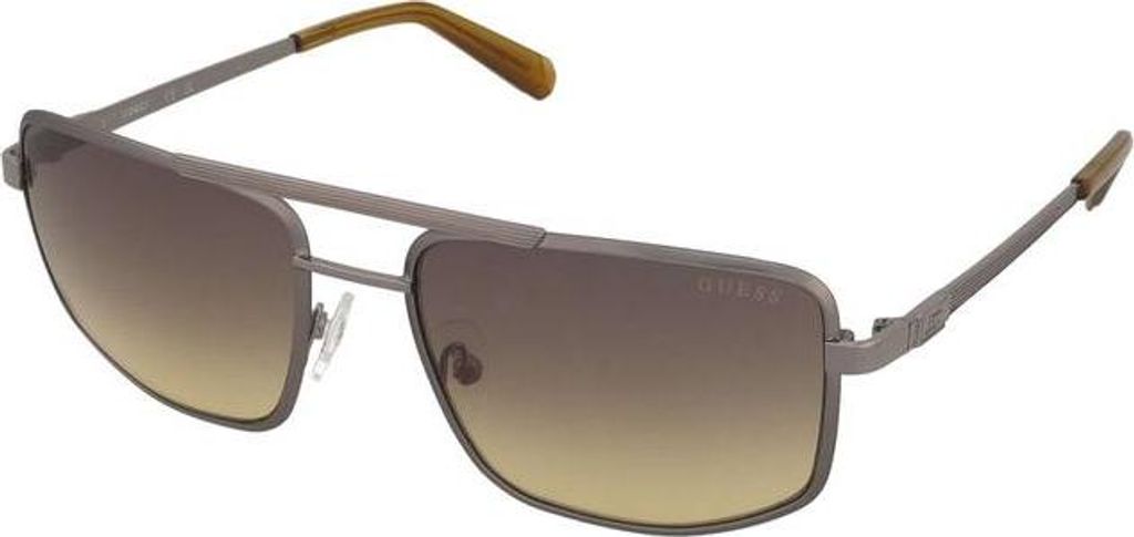 Guess GU00208 09B shiny satin gunmetal 57/18/145 Herren Sonnenbrillen