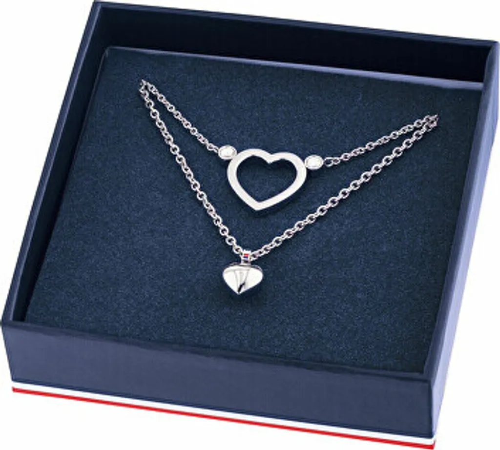 Ensemble collier et boucles d'oreilles cœurs pour cadeau romantique