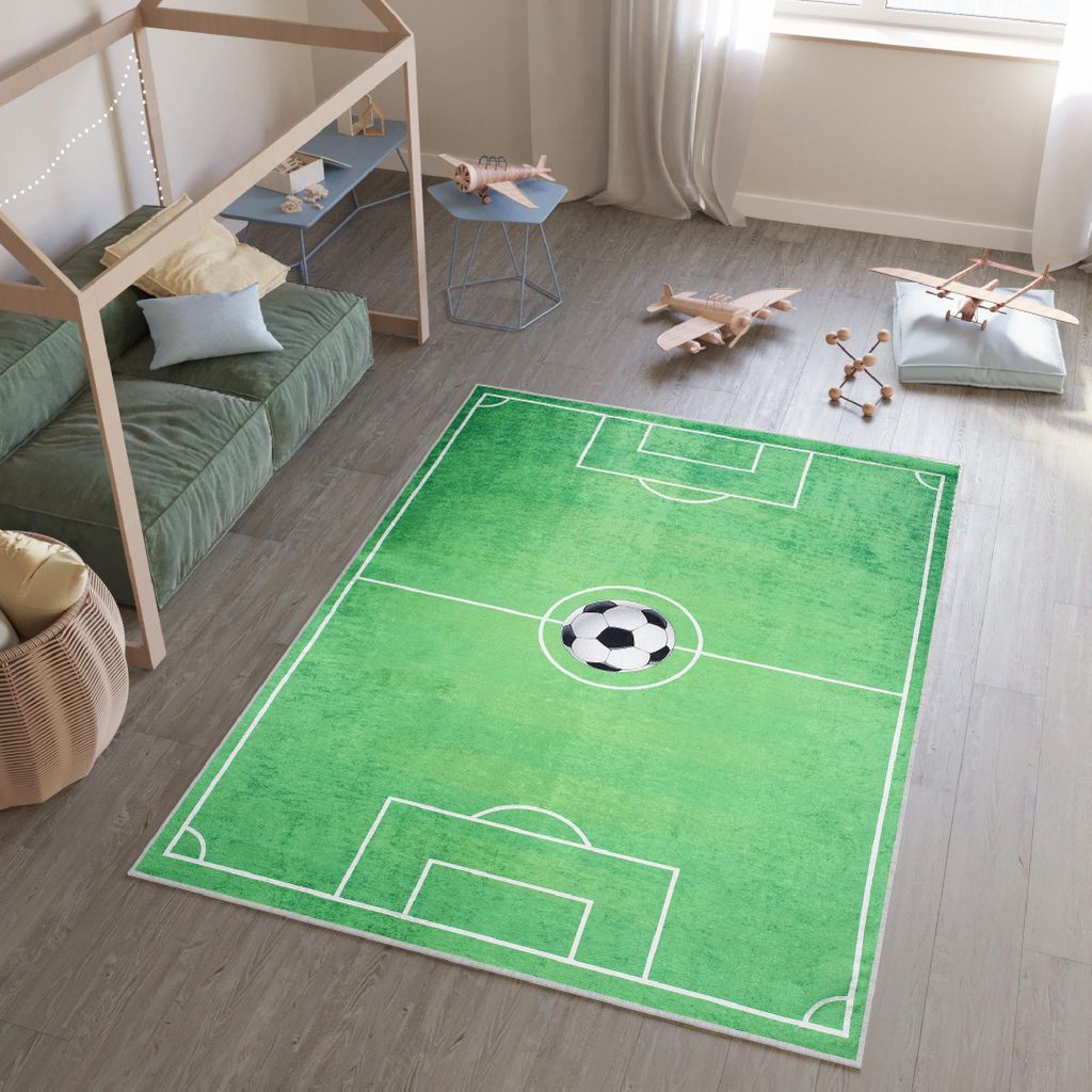Tapiso Teppich EMMA Modern Kinderzimmer Grün Schlafzimmer 140 x 200 cm