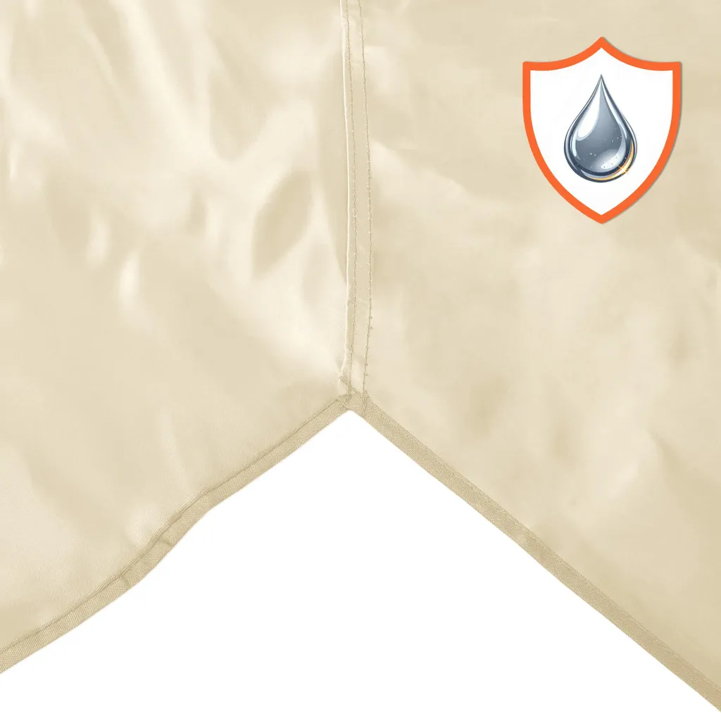 Toile de tonnelle imperméable en PVC beige avec double toit ventilé