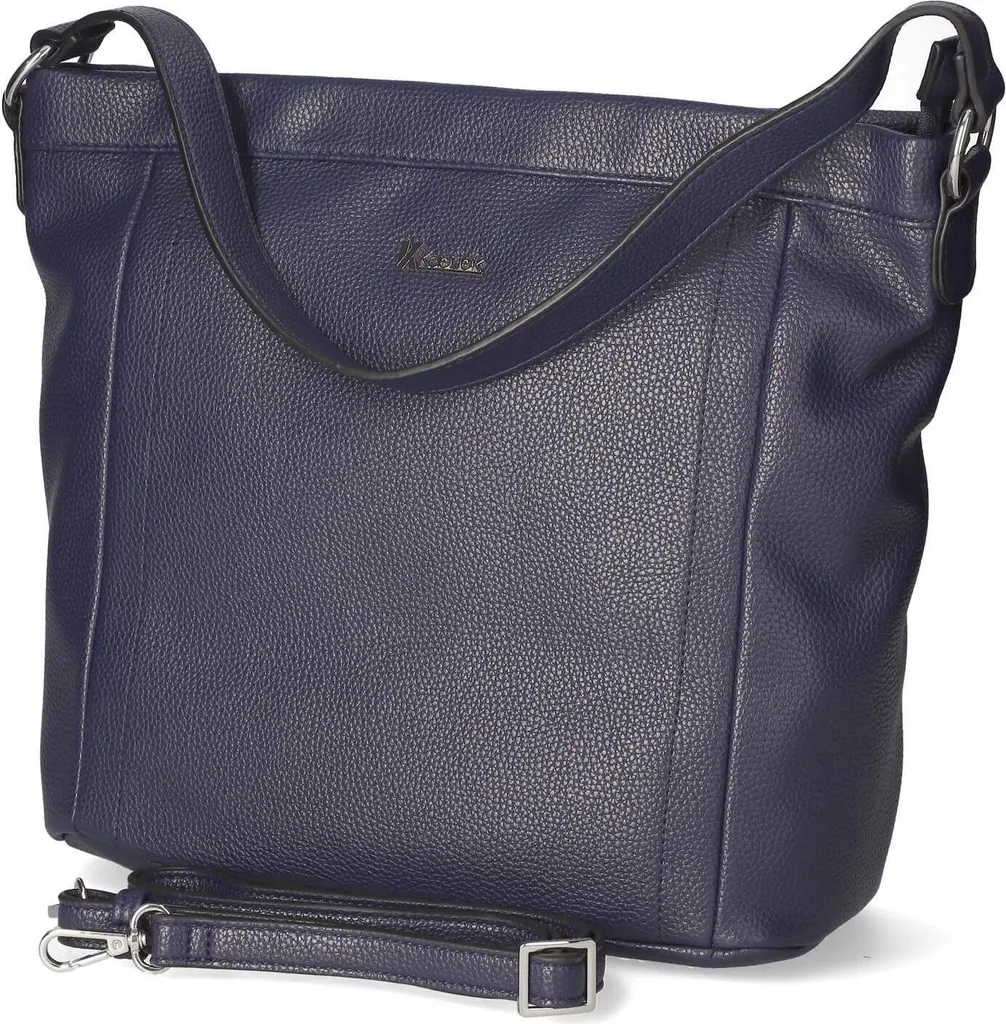 Kaerlek Borsa a Spalla Donna Blu Scuro: Shopper Elegante in Ecopelle
