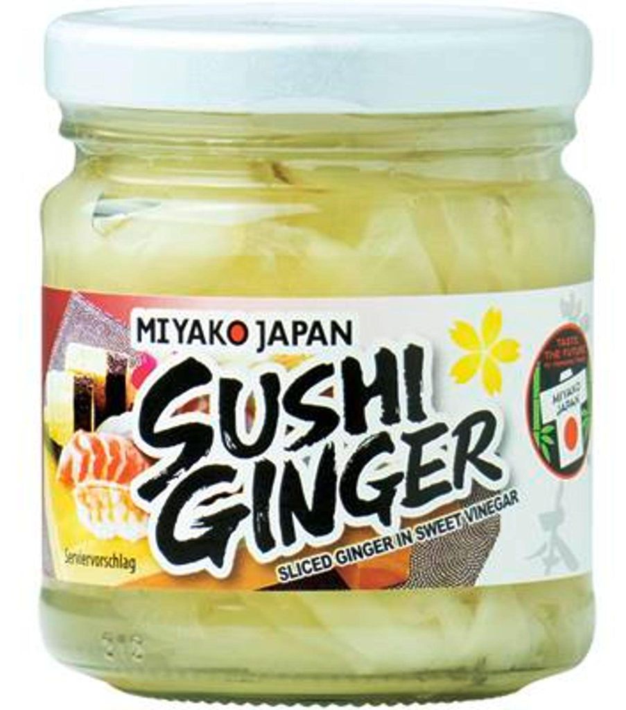 Imbir biały do sushi marynowany 190g - Miyako Zdjęcie produktu 