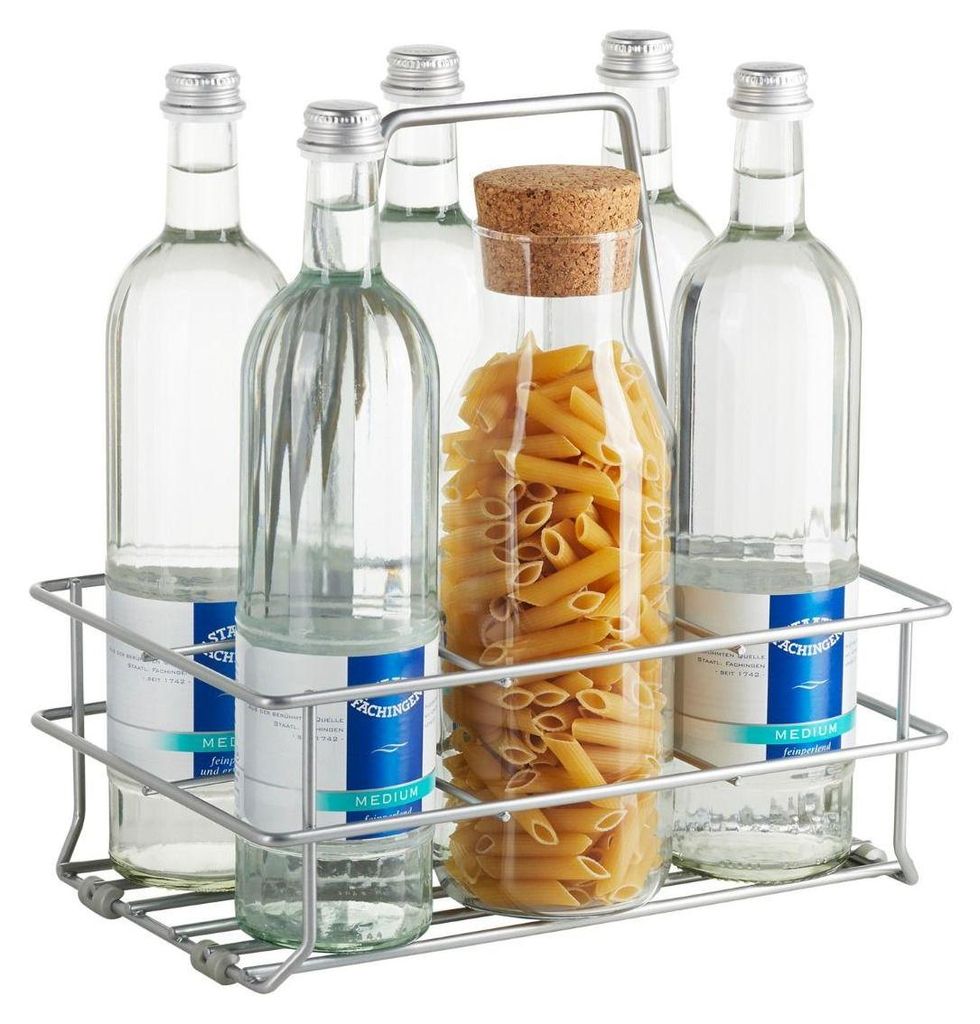 Flaschentragekorb mit Bodengleitern für 6 Flaschen Produktbild 