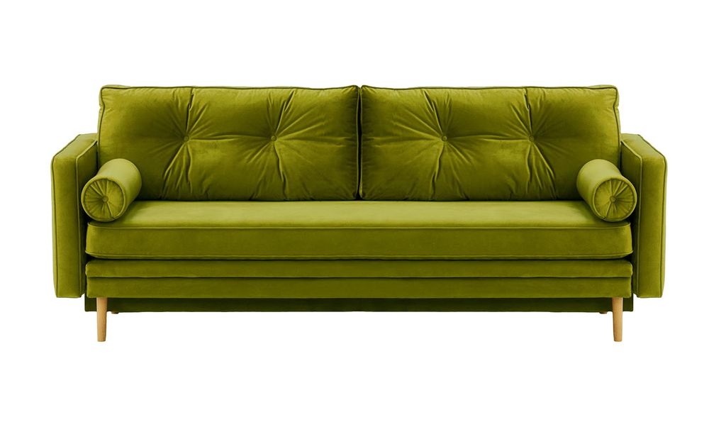 SLF24 - Schlafsofa Mossa mit Stauraum - olivgrün - Velluto 9