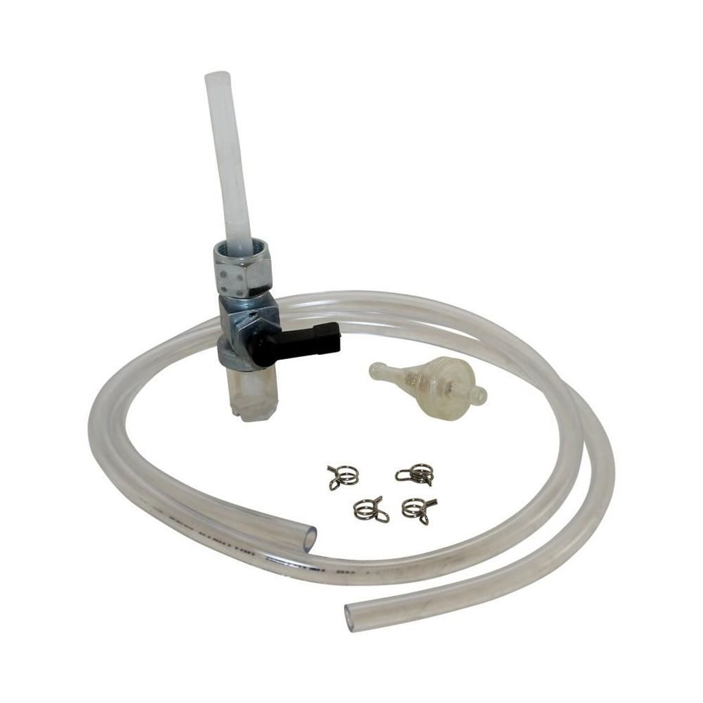 Benzinhahn gerade + 1m Schlauch + Benzinfilter + Klammern für Simson S50 S51 S53 S70 S83