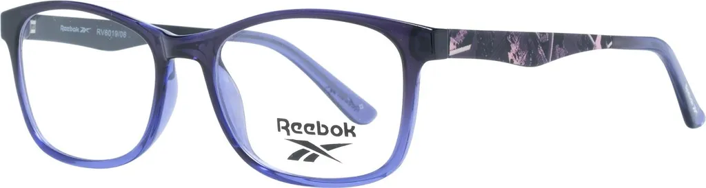 Reebok RV6019 Lunettes Optiques Rectangle Unisexe en Acétate Pourpre