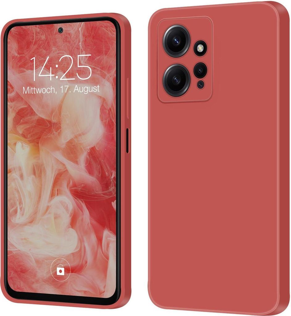 Hülle für Xiaomi Redmi Note 12 Case Cover Bumper Silikon Softgrip Schutzhülle Farbe: Rot