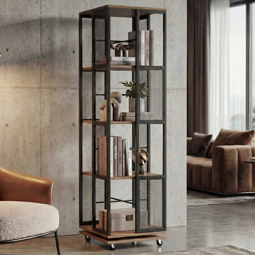 Meuble de rangement pivotant pour petits espaces et bureau industriel