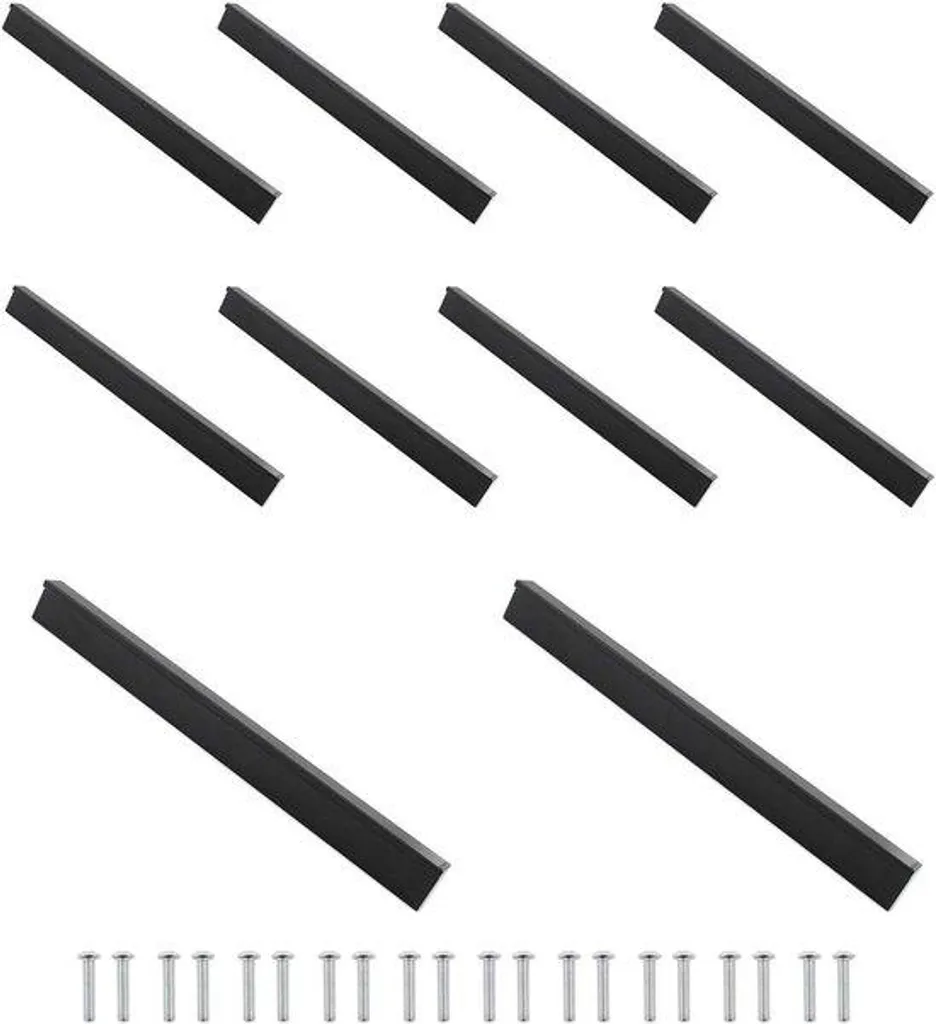 Poignée meuble noire 192 mm anti-traces pour remplacer poignées usées