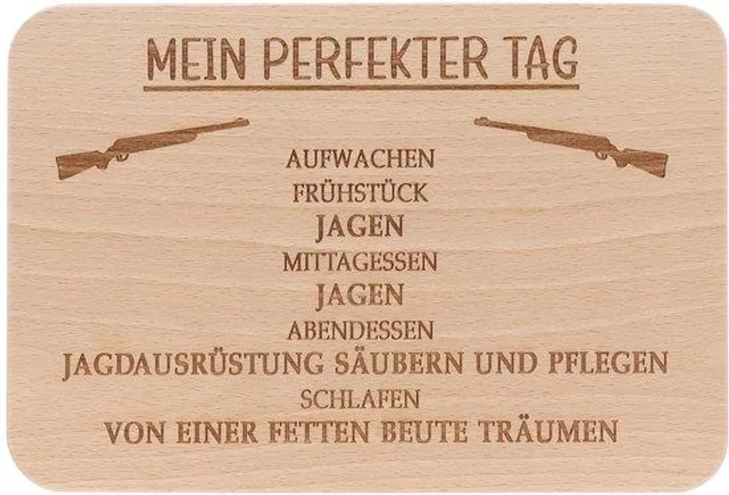 Plateau de service Chasse pour petit-déjeuner - Idée Cadeau Chasseur