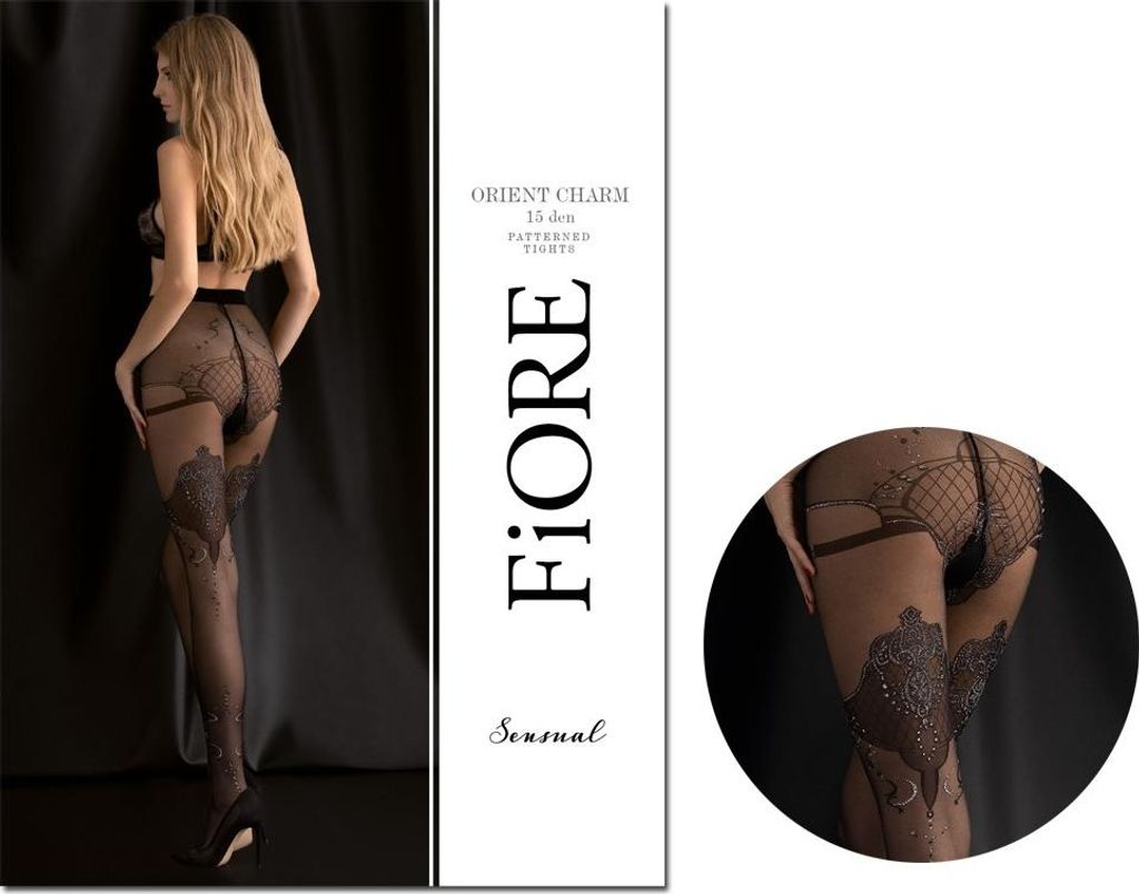 STRUMPFHOSE FIORE ORIENT CHARM 2 15 DEN nero\silver\Tights Immagine del prodotto 