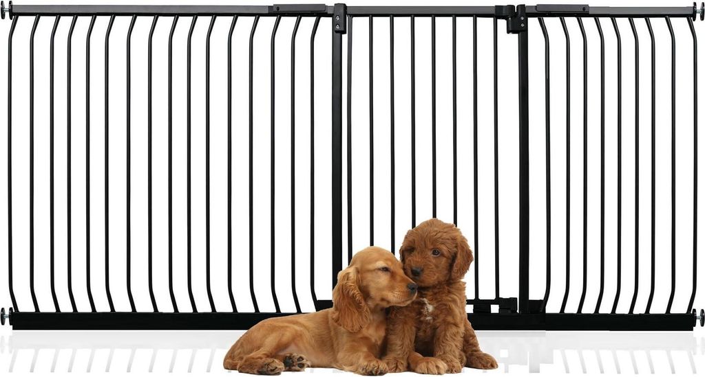 Bettacare Extra Tall Elite Hundegitter, 216cm - 225cm, Schwarz