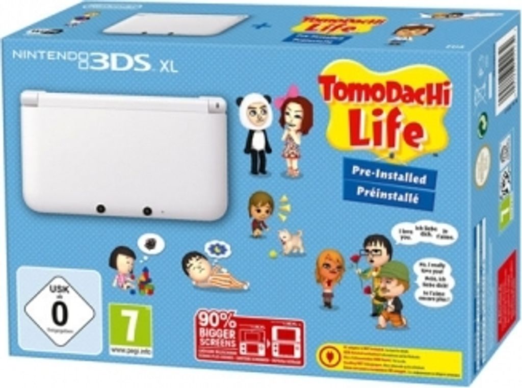 Nintendo 3DS XL Grundgerät Tomodachi Life weiß Produktbild 