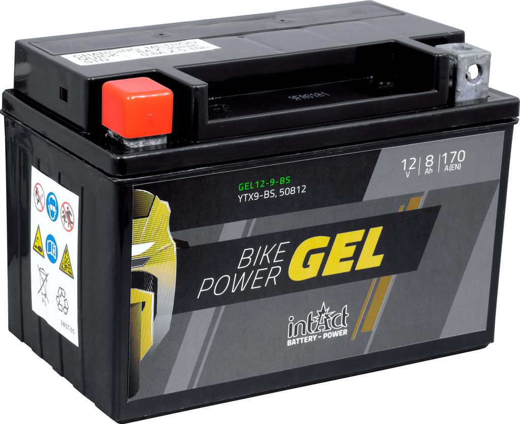 INTACT Bike Power-Batterie GEL YTX9-BS Produktbild 