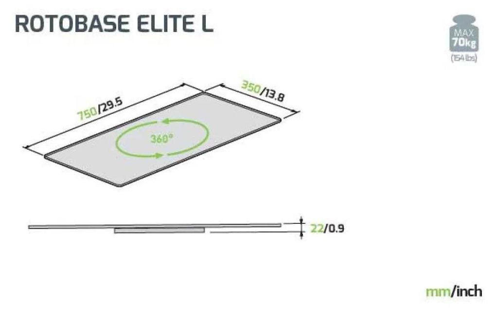 Meliconi Rotobase Elite L, Schwarz, Gehärtetes Glas, 1 Produktbild 