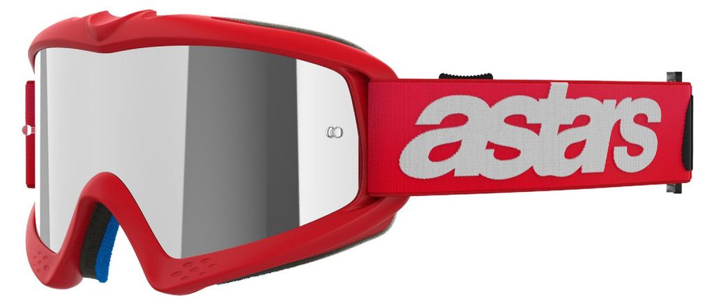 Alpinestars Vision Blaze Mirrored Jugend Motocross Brille, rot/weiß, Einheitsgröße