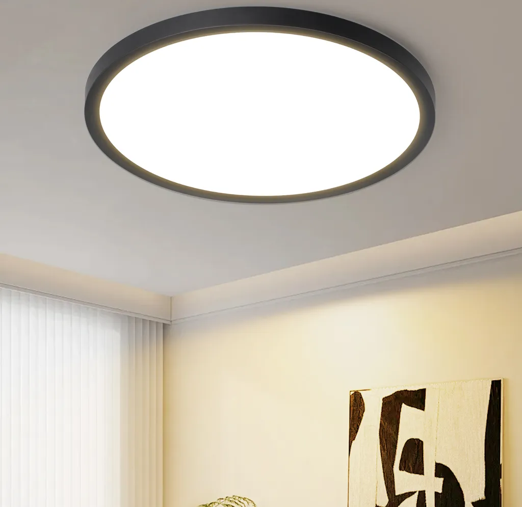 ZMH Plafoniera LED 15W 18cm: Luce Calda 3000K per Bagno e Corridoio
