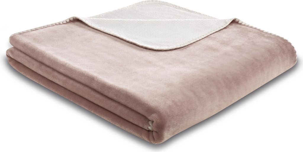 Biederlack Plaid mit Muschelsaum Soft&Cosy Farbe woodrose Größe 150 x 200