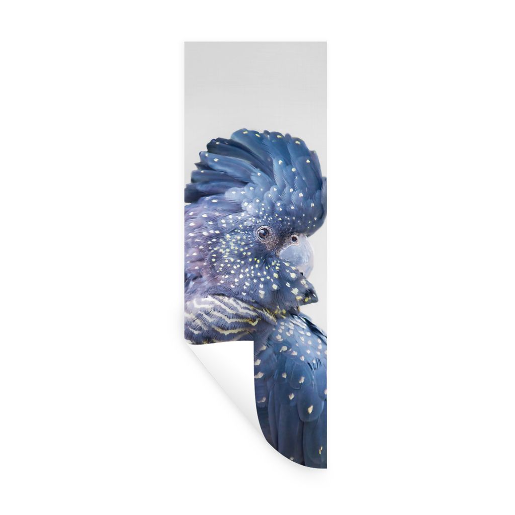 MuchoWow Wandtattoo Wandsticker Wandaufkleber Kakadu - Blau - Tiere - Natur 30x90 cm Selbstklebend und Repositionierbar - Selbstklebend - Fototap...