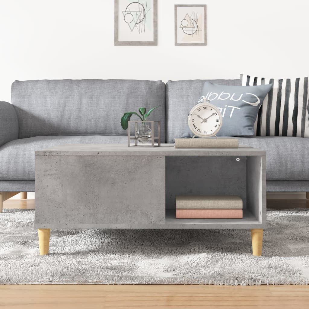 "2026 Aktion"Couchtisch - CLORIS - Wohnzimmertisch - Robust und langlebig - Betongrau 80x80x36,5 cm Holzwerkstoff - DEMöbel7881300