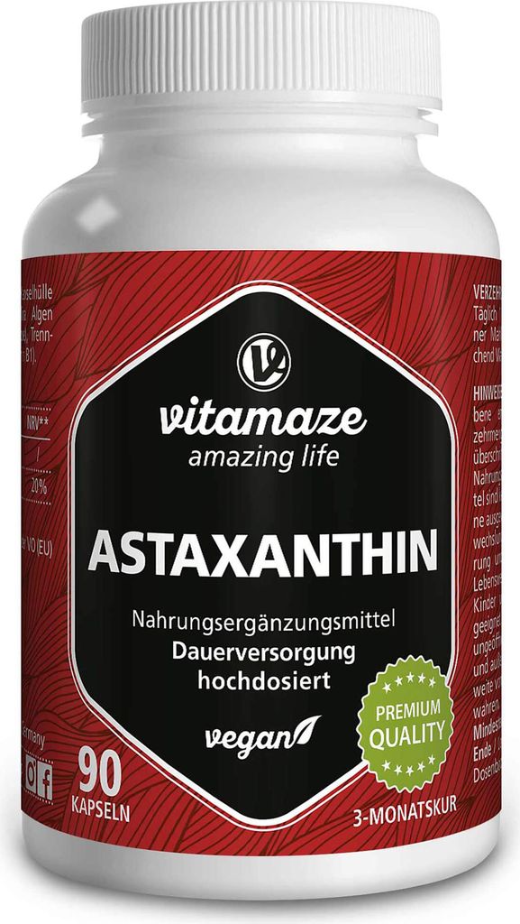 Astaxanthin 4 mg vegan Kapseln 90 St Produktbild 