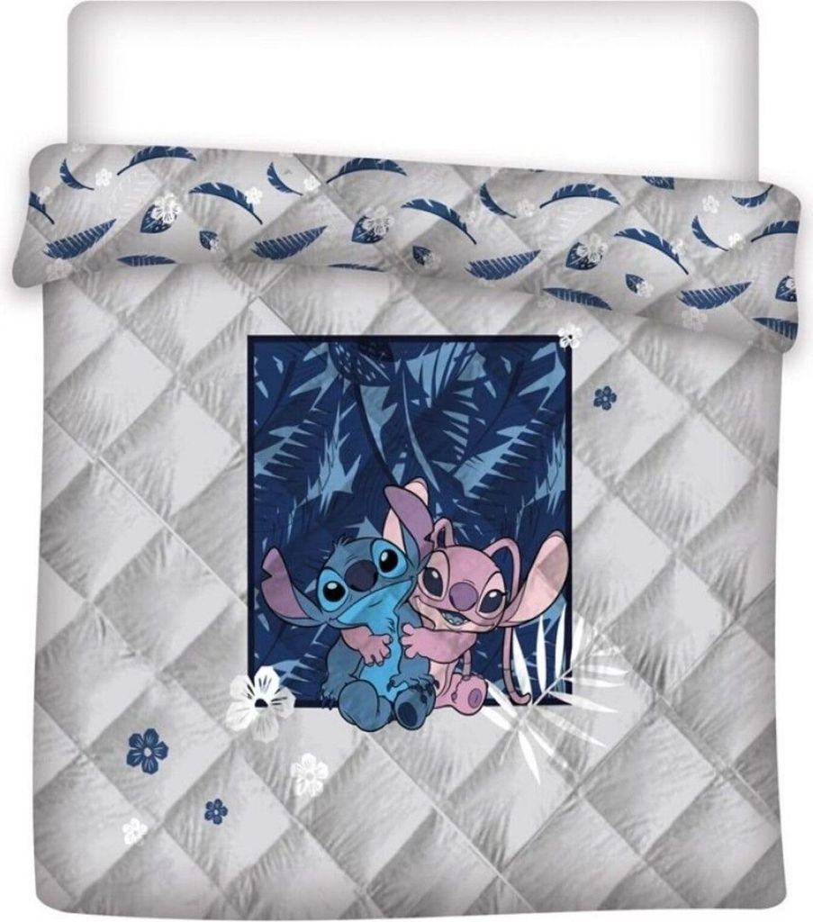 Bedruckte Bettdecke - Stitch & Angel - 240x220 cm