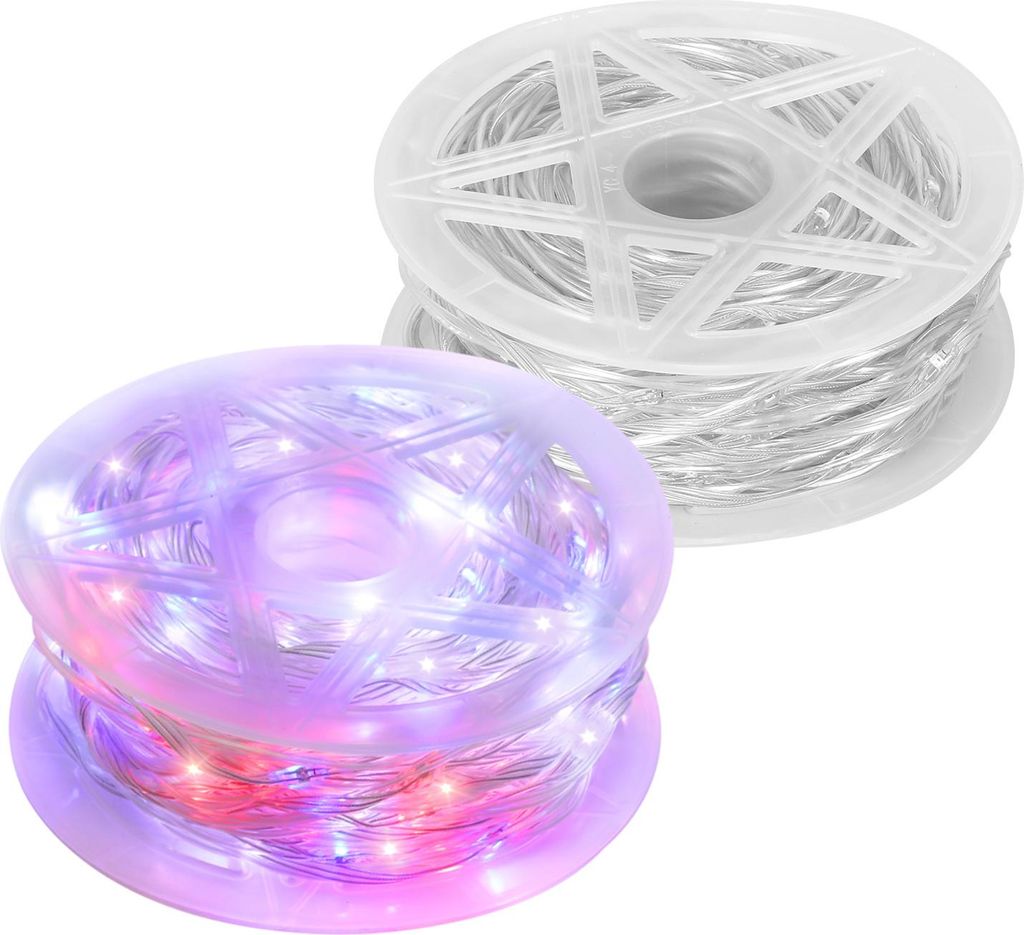 Faziango 30M 300 LED Lichterkette Kaltweiß 10 Lichtmodi Lichterketten Party Garten Deko Weihnachtsbeleuchtung Transparent Kabel