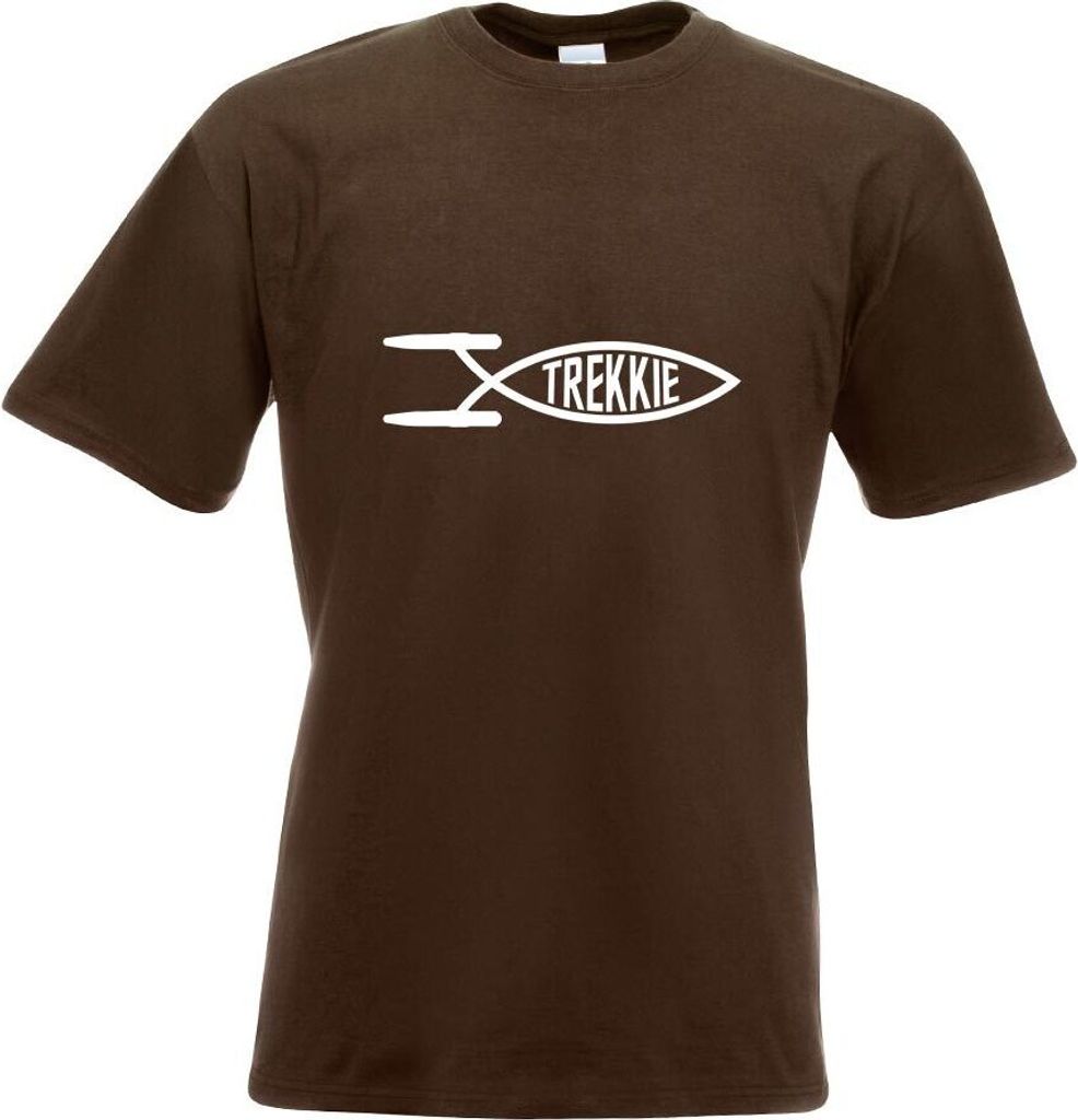 Kiwistar - T-Shirt - Chocolate - Trekkie Fisch Motiv Bedruckt Funshirt Design Print - mit Motiv Bedruckt - Funshirt Design - Sport - Freizeit - Her...