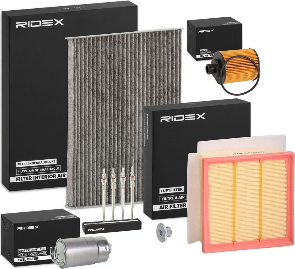 RIDEX Inspektionspaket Filterset für OPEL Corsa D Schrägheck (S07) für VAUXHALL Corsa Mk III (D) Schrägheck (S07)