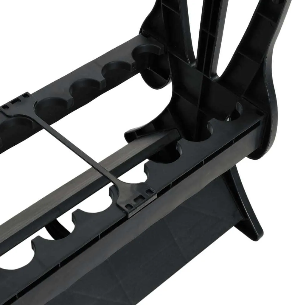 Support de rangement canne à pêche pour 16 unités - Rack noir compact - 8