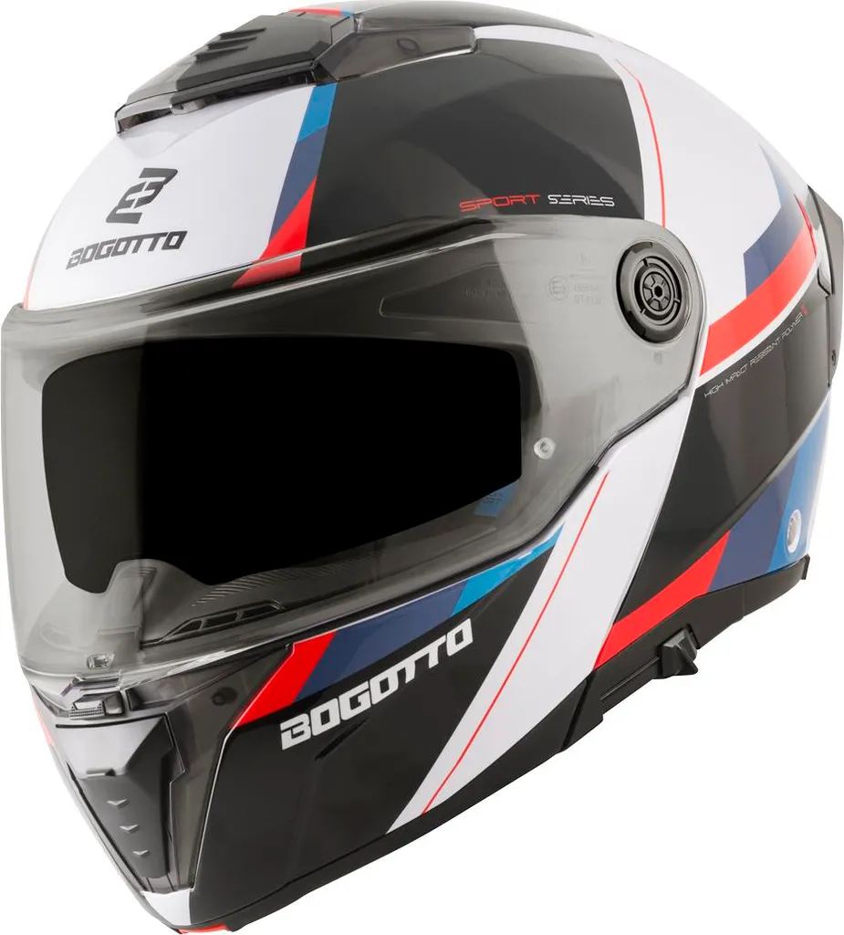 Casque Bogotto FF404 Ezion pliable taille XS noir mat blanc rouge bleu - 3