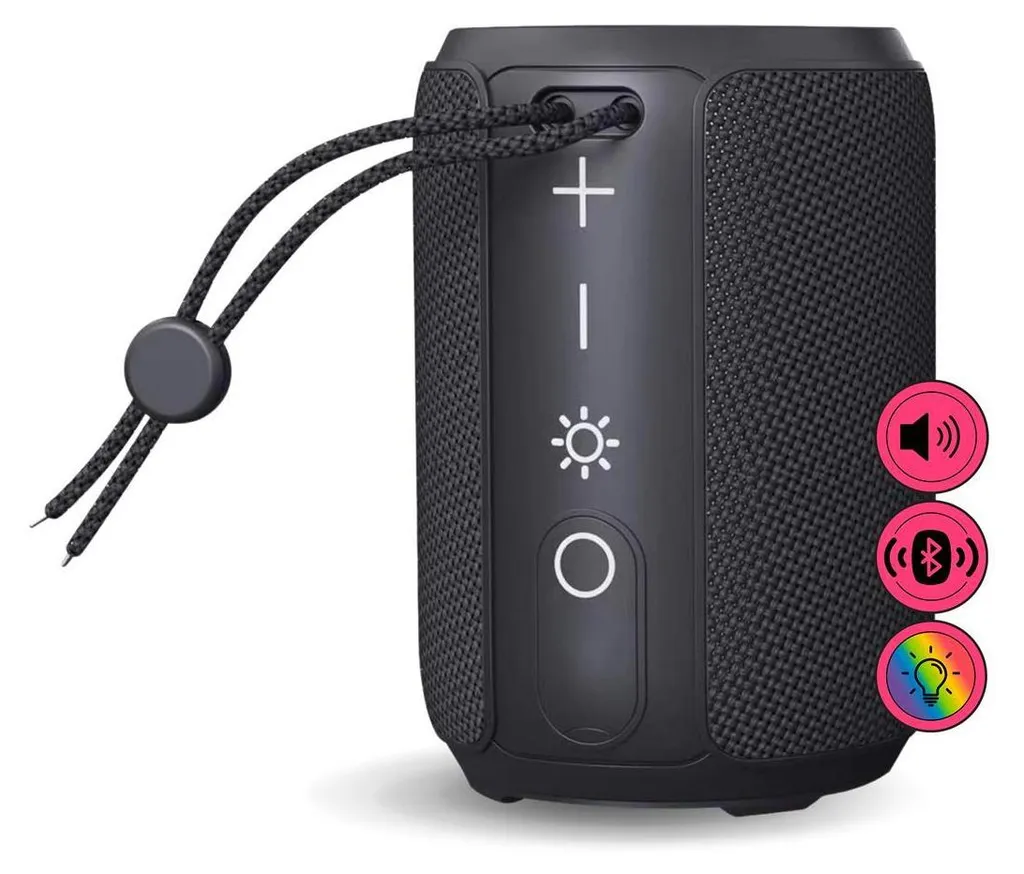 Enceinte d'ambiance BALDERIA Smart Fire pour relaxation et yoga Noir