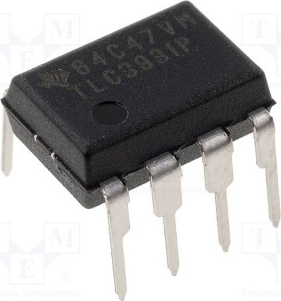 1x Komparator 2,5us DIP8 3÷16V THT low-power Komparatoren: 2 TLC393IP THT-Kompara