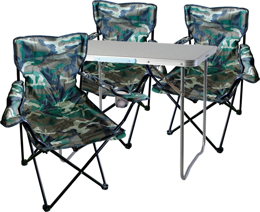 4-teiliges Campingmöbel Set Camouflage