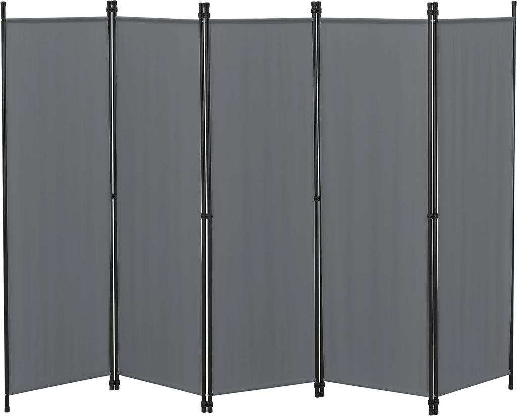 In And OutdoorMatch Garten-Sichtschutz Earnestine - Trennwand - 171 x 250 cm - Dunkelgrau - Stahl und Polyester - wasserabweisend - diskretes Design
