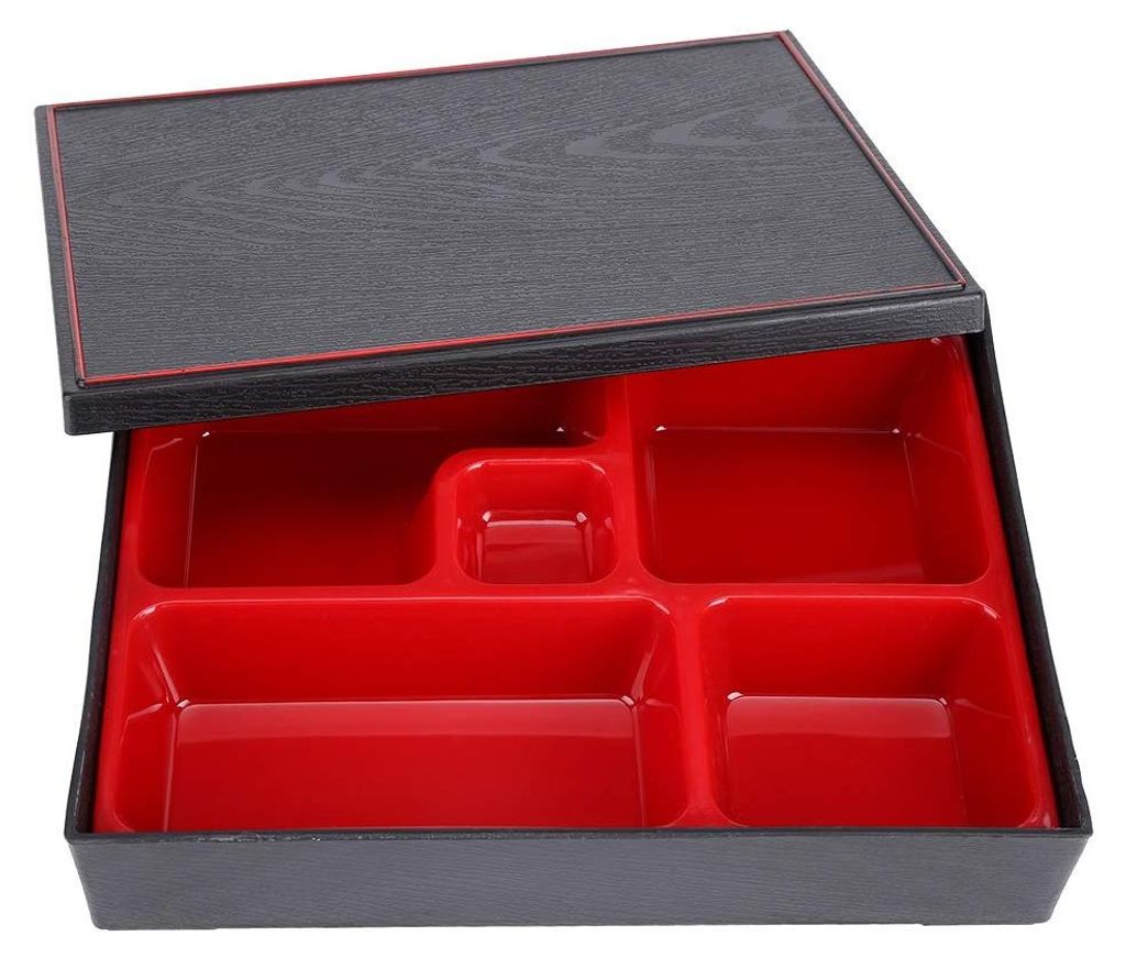 Lunchbox für Erwachsene, japanische Bento-Box, Snackbox mit Fächern, für japanische Gerichte wie Sushi, Reisrollen, Buffets, Desserts und Trocke...