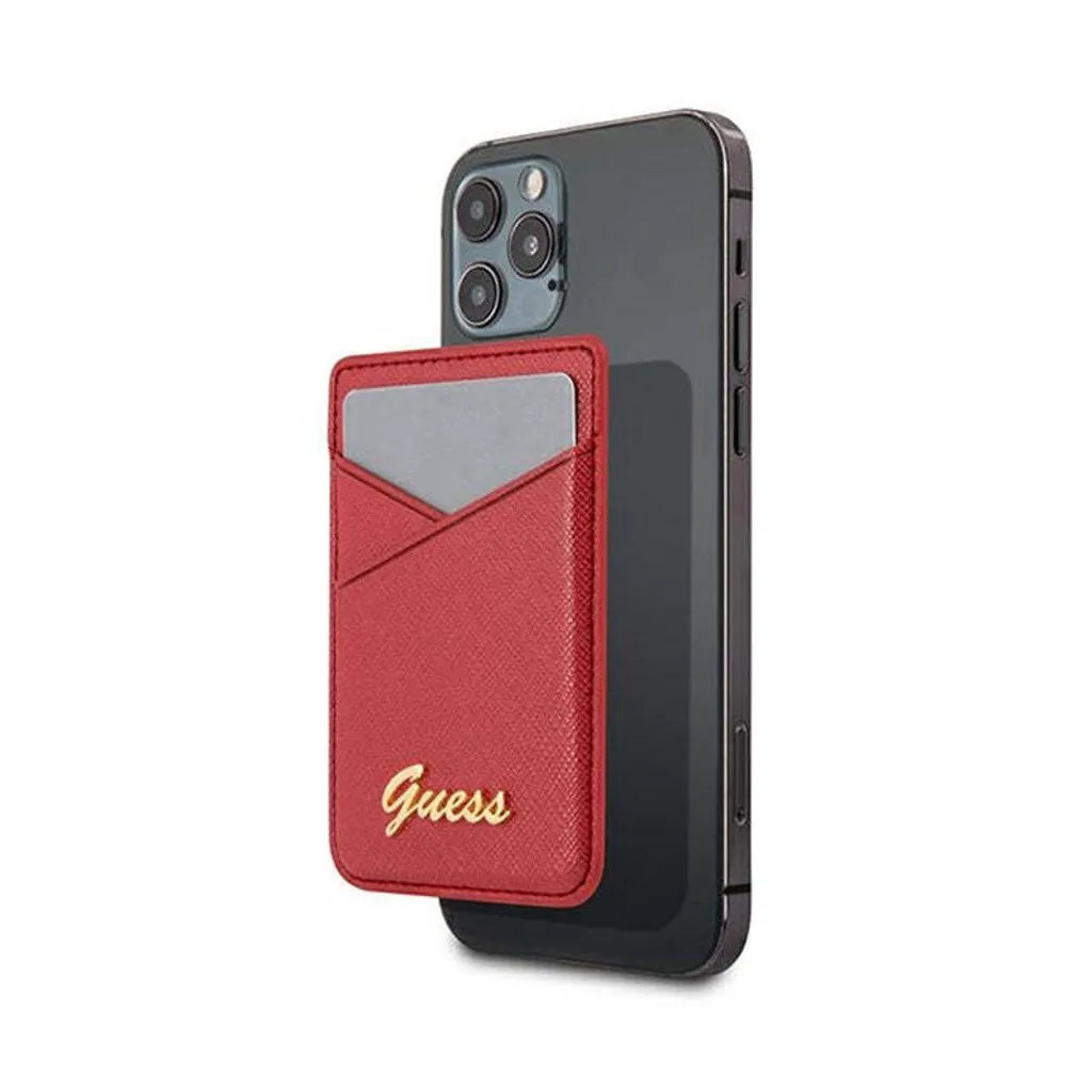 Portafoglio Guess Card Slot Guwmssaslremagsafe Saffiano Czerwony/Red