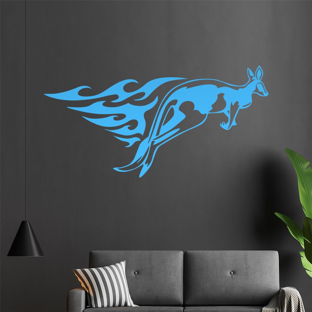 Tribal Känguru Wandtattoo in 6 Größen - Wandaufkleber Wall Sticker - Dekoration, Küche, Wohnzimmer, Schlafzimmer, Badezimmer