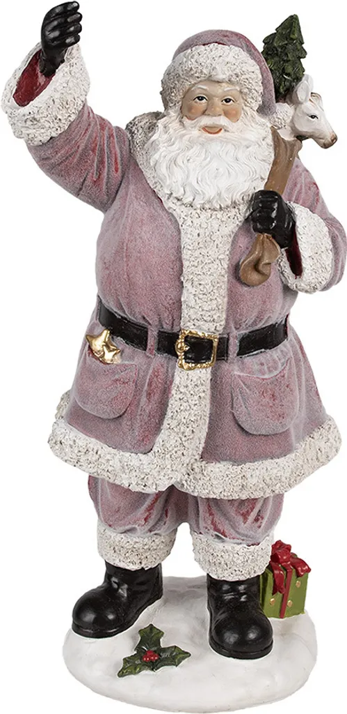 Décoration de Noël Intérieure : Père Noël 43 cm Rose Clayre & Eef