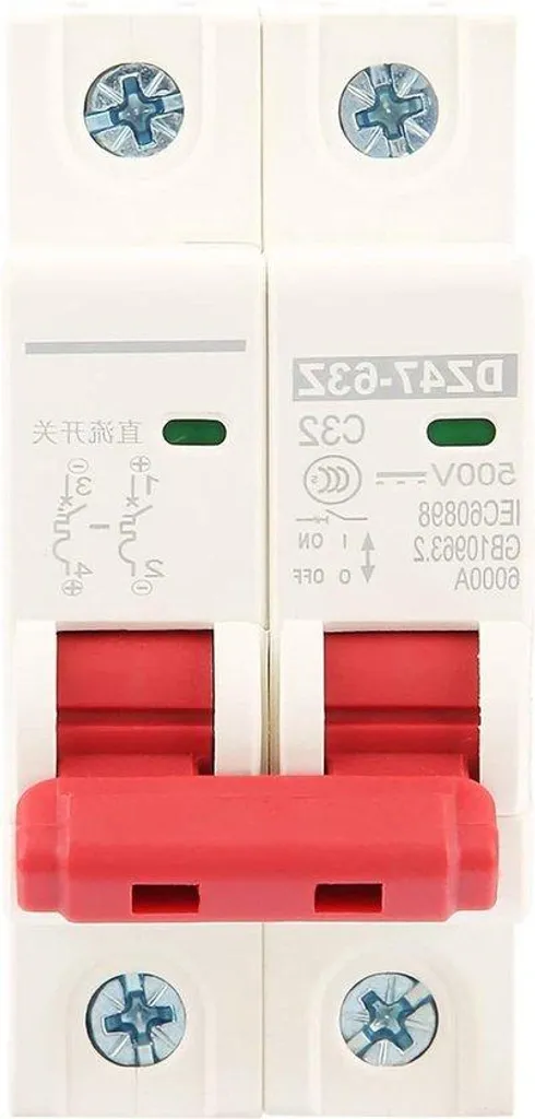 Disjoncteur solaire 32A 500V contre les courts-circuits et surcharges DC