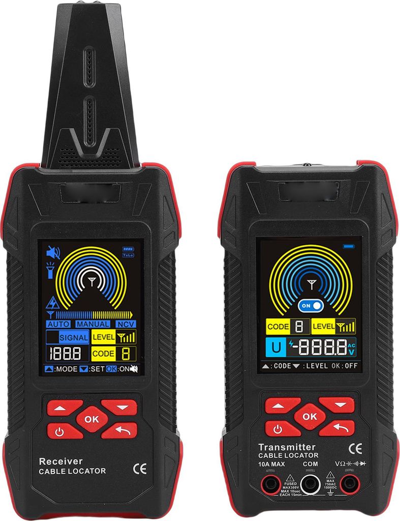 Unterirdischer Kabelsucher Multimeter 2 in 1 Digital 6000 Zählwerke Wandkabel-Tracker Detektor Leistungsschalter-Finder