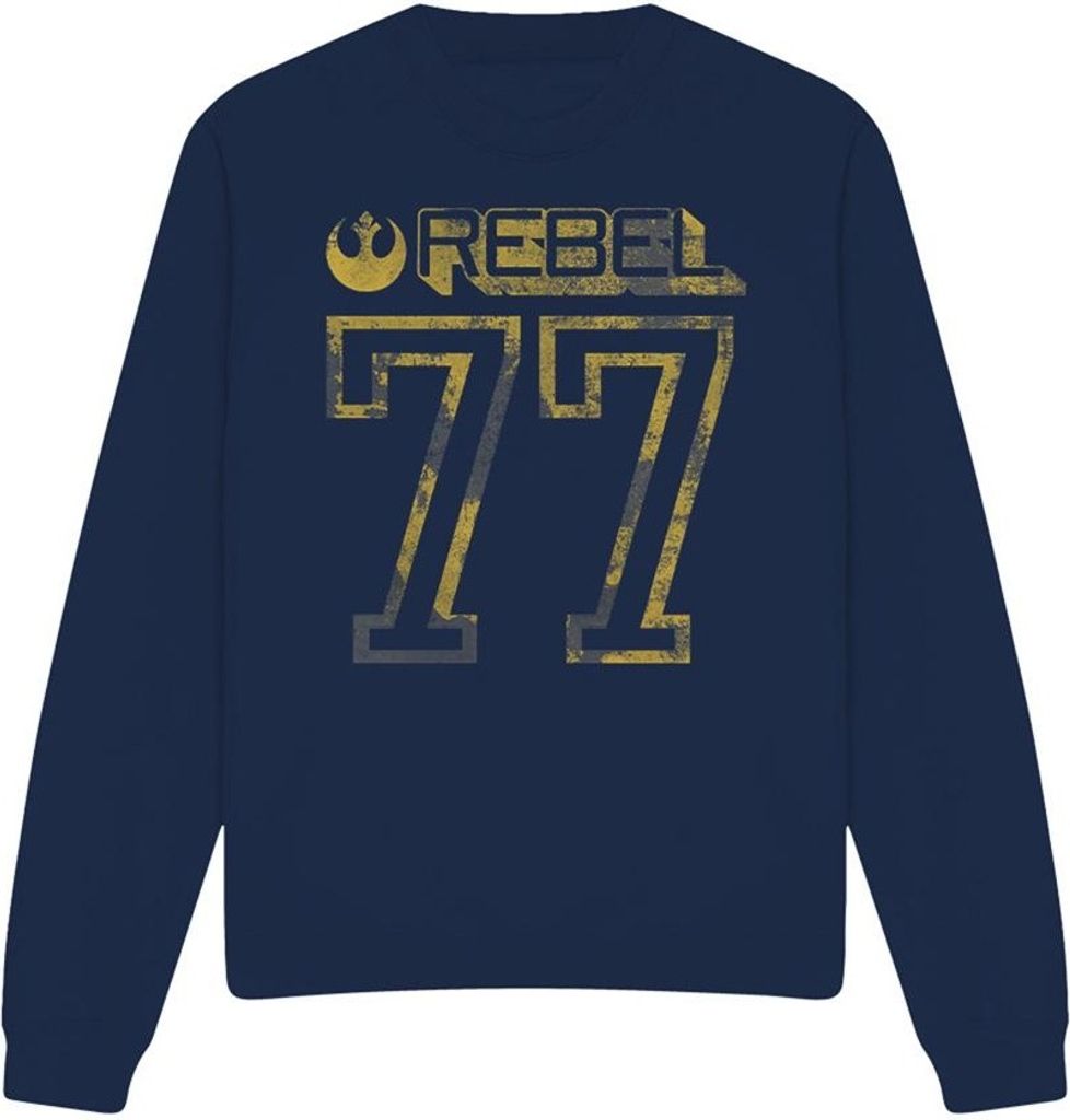 Star Wars - "Rebel 77" Sweatshirt für Herren/Damen Uni TV4047 (S) (Marineblau)