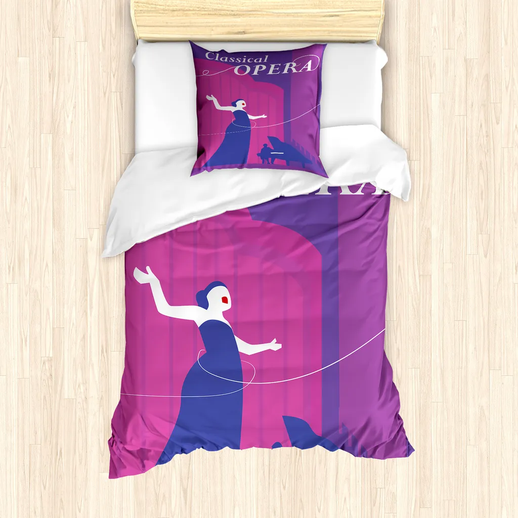 Set Copripiumino Musicale Magenta: Sogni in Note con ABAKUHAUS