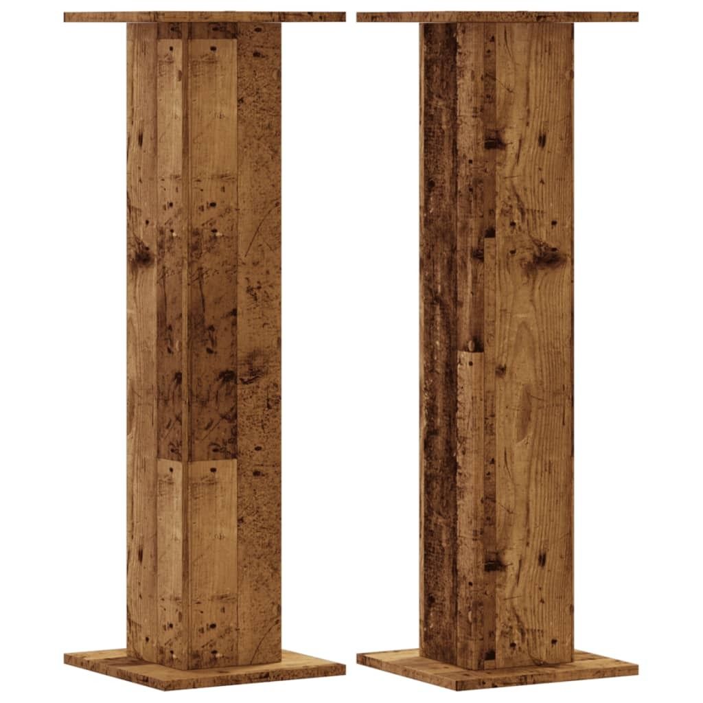 Pflanzenständer 2 Stk. Altholz-Optik 30x30x95 cm Holzwerkstoff