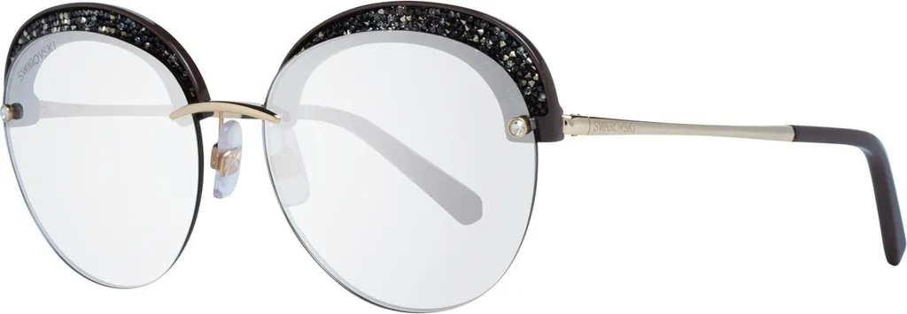 Lunettes de soleil de luxe Swarovski femme monture dorée de qualité