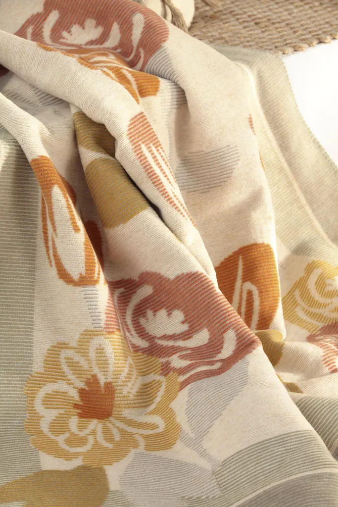 Couverture Bloom Frame Biederlack : Finition Couture et Douceur Coton - 3