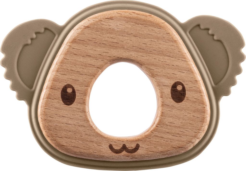 ZOPA Silikon-Holzbeißring Koala Sand Beige