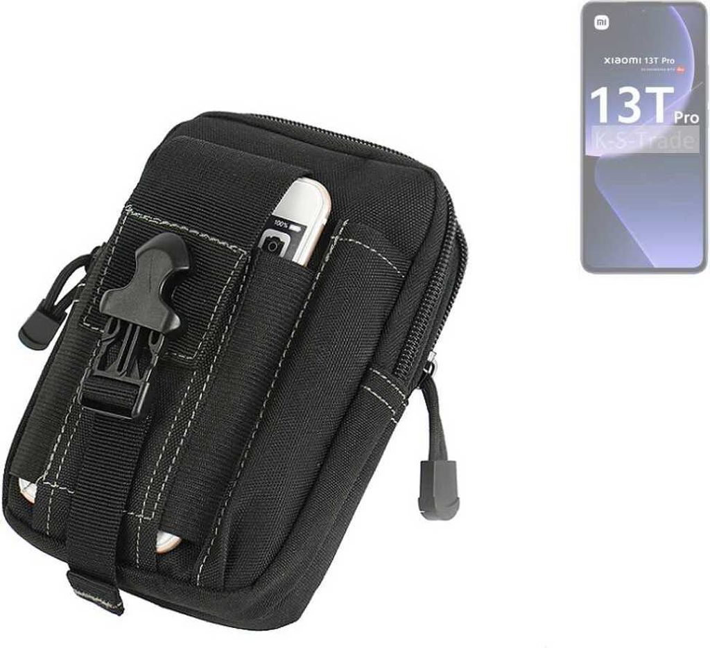 K-S-Trade Gürtel Tasche kompatibel mit Xiaomi 13T Pro Gürteltasche Holster Schutz Hülle Handy Hülle Smartphone outdoor Handy-Hülle schwarz